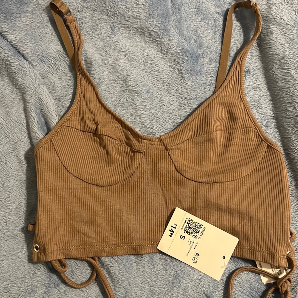 Brown crop top